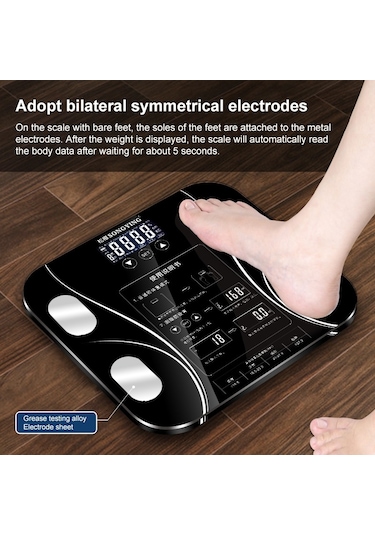 Sones Lcd Ekran Gövde Elektronik Akıllı Tartı Terazileri Banyo Terazisi Dijital İnsan Ağırlık Terazileri