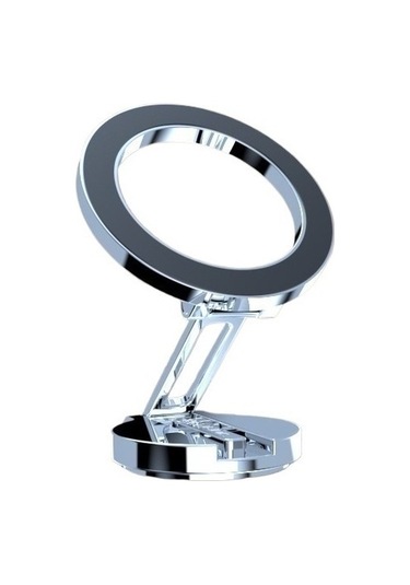 Joyhub Alaşım Manyetik Araç Tutucu Magsafe Katlanır Cep Telefonu Tutucusu 360 Derece Dönen Enstrüman Konsolu Kılavuzu Gümüş Var Direksiyon Ayzh81