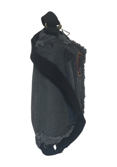 Vintage Küçük Salaş Unisex Günlük Çapraz Postacı Çantası S Boy 26x20cm Koyu Gri