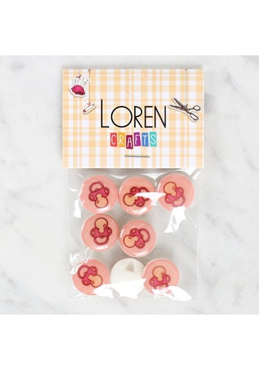Loren Crafts 8'li Emzik Düğme - 1006