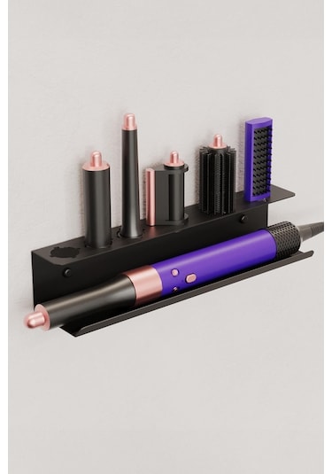 Zift Unique Dyson Airwrap-multistyler Uyumlu Aksesuar Standı Paslanmaz Çelik,vida&bant Çift Montaj Seçeneği Raf Diğer