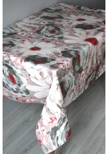 Elyaf Silinebilir Pvc Muşamba Masa Örtüsü Pasteliripapatya Pudra