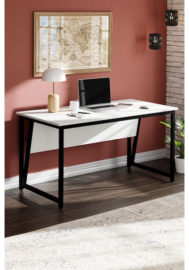 Ms2 Çalışma Masası,ofis Masası - 70x140 Cm - Beyaz Ms2 - 140 - Beyaz