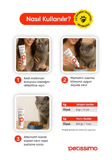 Petissimo Care Multivitamin Kedi Maltı - Tüy Dökülmesini Engelleyici Malt Paste