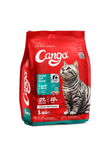 Cango Yetişkin Kedi Maması Kuzu Etli 1 Kg 5'li