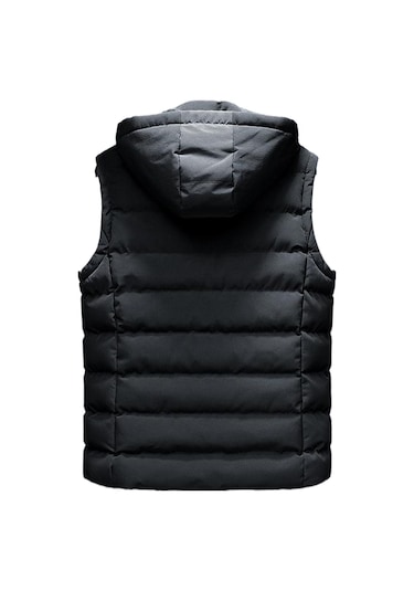 Yeni Dar Kesim, Kalınlaştırılmış, Sıcak Erkek Yeleği Gri