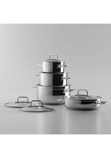 Jumbo Modena 6376 Çelik Tencere Takımı 8 Parça