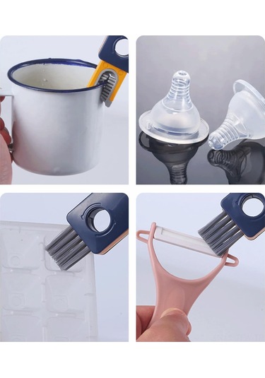 Tenfowee Mavi Modern Minimalist Silikon Bardak Fırçası - Dört İşlevli Kuvvetli Temizleme, Köşelerde Ve Boşluklarda Kirleri Temizler, Bardakları Hasar Vermeden