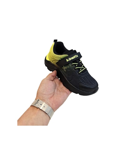Kinetix Lennox Siyah-neon Sarı Cırtlı Erkek Çocuk Spor Ayakkabı Siyah-Sarı