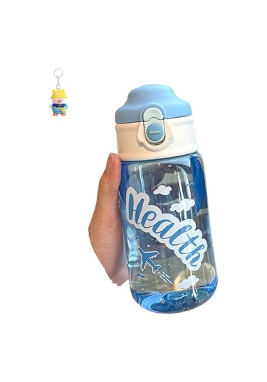 Runxi Life Hall Küçük Uçak Kullanışlı Fincan Çocuk Karikatür Öğrenci Erkek Ve Kadın Okula Giden Yaz Büyük Kapasiteli Taşınabilir Plastik G3ce8j Açık Mavi