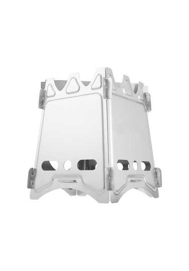 Toddmomy Katlanır Soba Taşınabilir Yakıt Brülörü Yanan Kamp Beyaz Altın - Gümüş