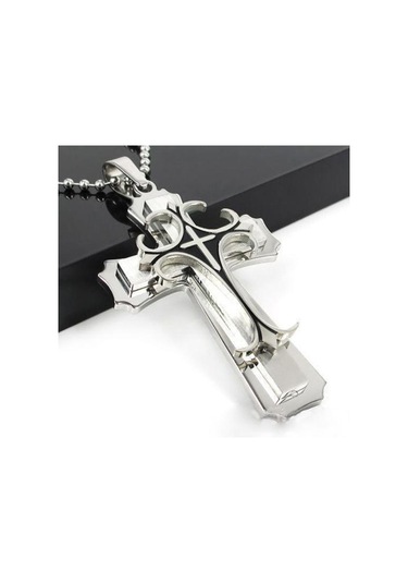 2 Adet Erkekler Rhinestones Kakma İsa Haç Kolye Zincir Kolye Hediye Çok Renkli