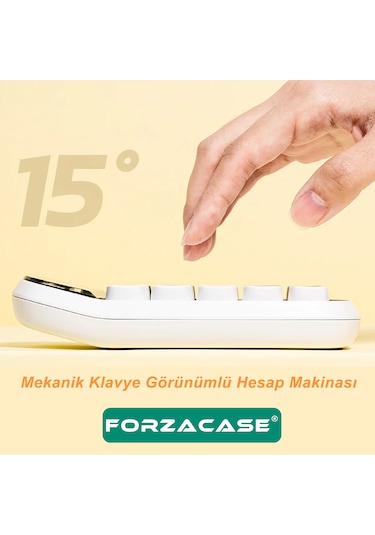 Mekanik Klavye Görünümlü Lcd Ekran Hesap Makinesi-fc637s Sarı