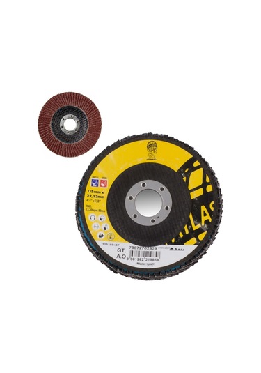 Atlas Gt Flap Disk Zımpara 115x22 40 / 60 / 80 Kum " 10 Adet "