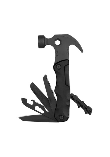 Çok İşlevli Hayat Kurtarma Pençe Çekiç Araba Hayatta Kalma Araçları Katlanabilir Açık Hava Alet Çekiç Siyah