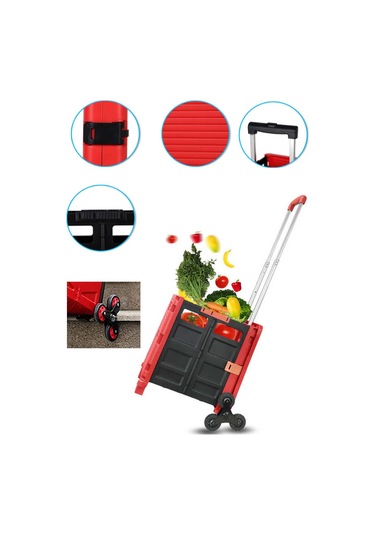 Deko Katlanır Koli Yük Paket Taşıma Pazar Arabası 100kg