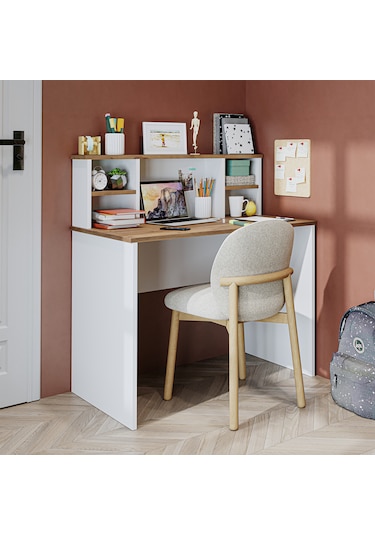 Paris Çalışma Masası , Çocuk Çalışma Masası, Ofis Masası 100 Cm Atlantik Çam - Beyaz