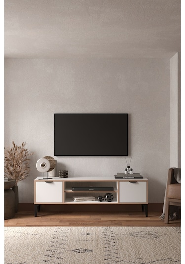 Sarmobi Arden 2 Kapaklı Tv Ünitesi Beyaz