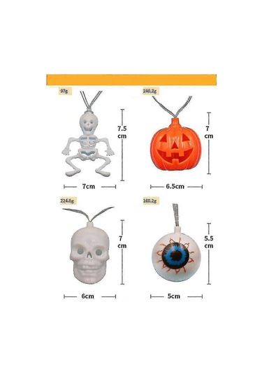 Cadılar Bayramı 10 Led Aydınlatma Aksesuarı Cadı Şekillendirme Ke Çok Renkli