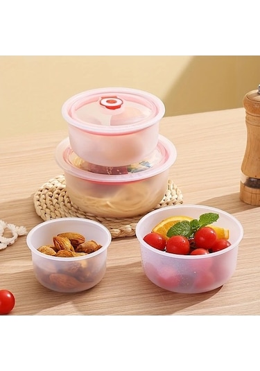 Trendooze Gaojunshop01 Bej 3lü Hava Geçirmez Yığılabilir Gıda Saklama Kabı Seti Mutfak Organizasyon İçin Sakinlik Bej
