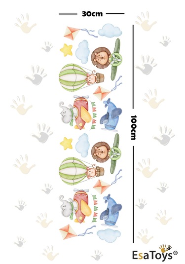 Uçak Temalı Çocuk Odası Sticker Seti