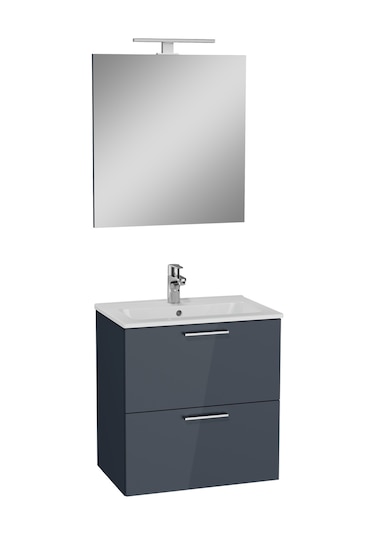 Vitra Mia 75102 Çekmeceli Banyo Dolabı Seti 60 CM Antrasit