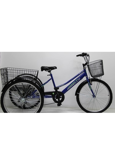 Dorello Kargo Bisikleti 3 Tekerli Bisiklet Mavi