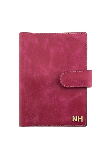 A5 Defter Ve Ajanda Kılıfı - %100 Rainbow Deri - Ko10001 - Fuşya Fuşya