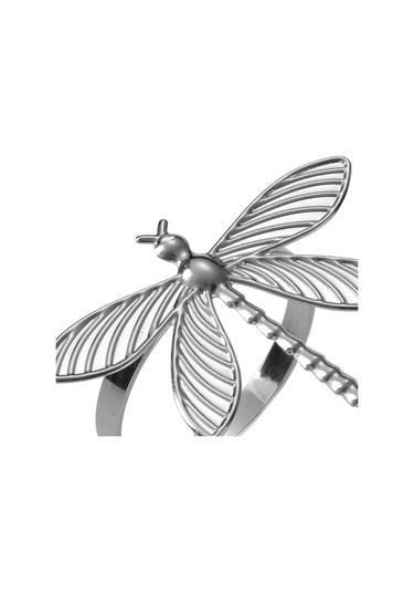 Homyl 10 Adet Yusufçuk Peçeteli Yüzükler Peçete Tutucuları Gümüş