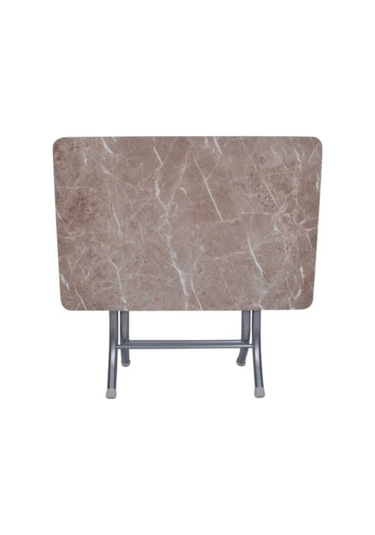 Dekoratif Beyaz Mermer Desenli Katlanabilir Masa Yemek Masası Çalışma Masası 60 90 Diğer