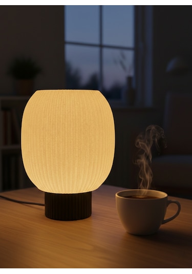 Styline -modern Masa Ve Gece Lambası Ambiyans Lambası, Dekoratif Led Abajur Beyaz