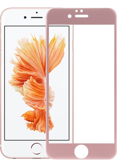Bufalo Iphone 6-6S Kavisli 4D Cam Ekran Koruyucu Rose Gold