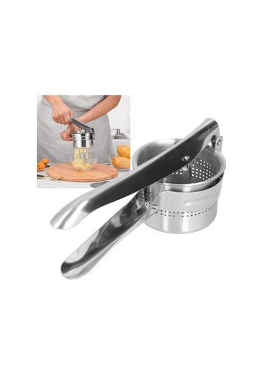 Wondernest Püresi Presi, Patates Paslanmaz Çelik Meyve El İle Lichen Arada Yf Gümüş