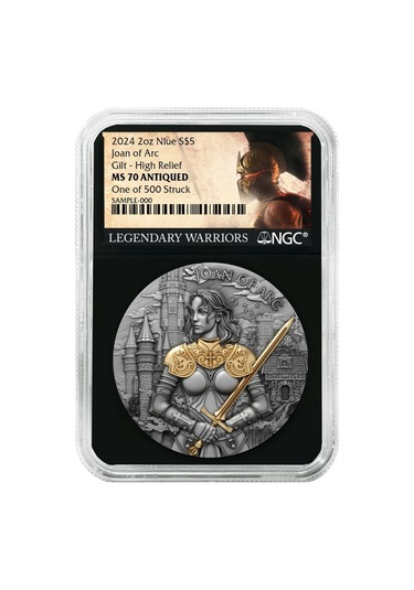 Agakulche Joan Of Arc Altın Kaplama Ngc Sertifikalı Gümüş Sikke Coin