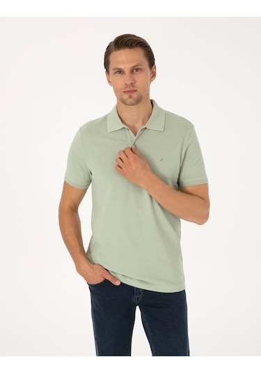 Pierre Cardin Erkek Çağla Tişört Basic 50325323-vr016 Yeşil