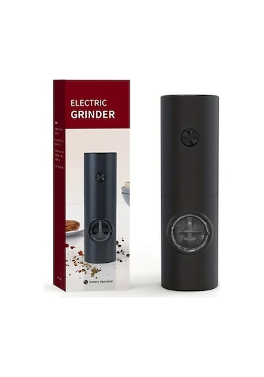 Honeybeeshop 1 Adet Siyah Tekli Paket Akıllı Algılama Elektrikli Öğütücü Tuz Ve Biber Öğütücü Pratik Dayanıklı Mutfak İçin Siyah Tekli Paket