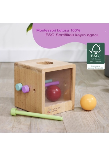 Eichhorn Montessori Ahşap Top Atma Kutusu