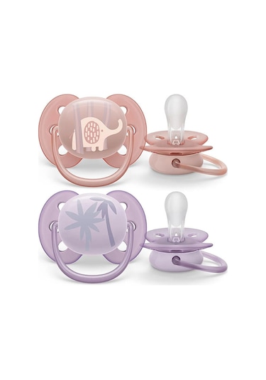 Philips Avent Ultra Yumuşak Emzik 0-6 Ay 2li Kız Çok Renkli