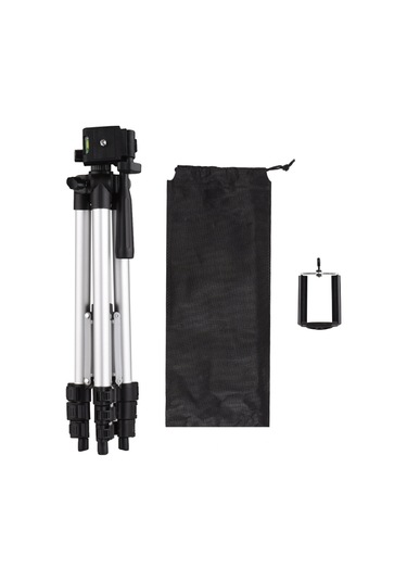 3110 Pro Kamera Tripod Hafif Esnek Taşınabilir Üç Yollu Kafa Sony Canon Nikon İle Uyumlu Çok Renkli