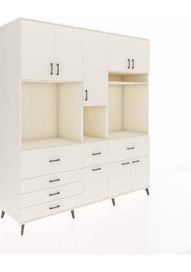 Kronos Dolap 10 Raflı 6 Çekmeceli 8 Kapaklı 220x59x243 Aytaşı-aytaşı/aytaşı Aytası/aytası