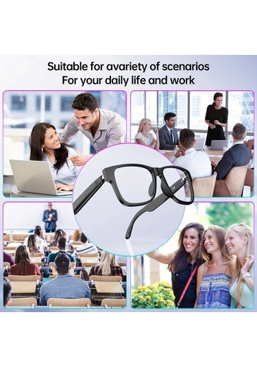 Xuweiwei Lıfebee 2025 Akıllı Kablosuz Gözlük Turuncu 100+ Dil Çeviri Müzik Ses Kaydı Usb Şarj Unisex Seyahat Ofis İçin