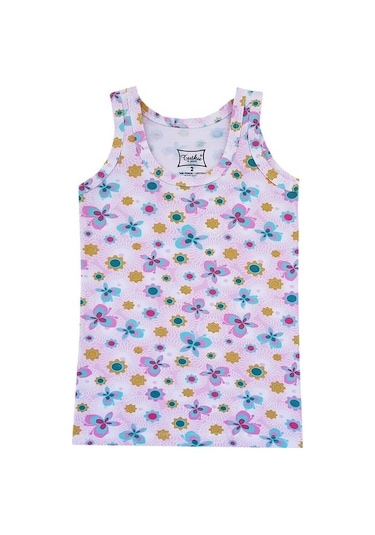 Tutku 6Lı Kız Çocuk Geniş Askılı Atlet Empirme Pamuklu Renkli