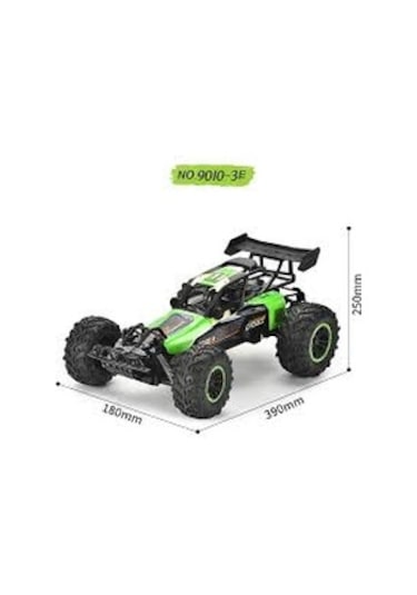 9010-3e 1:10 Kumandalı 40 Cm Dev Off-road Araba Şarjlı, 2.4ghz, Yüksek Hızlı Rc Arazi Canavarı - Yeşil