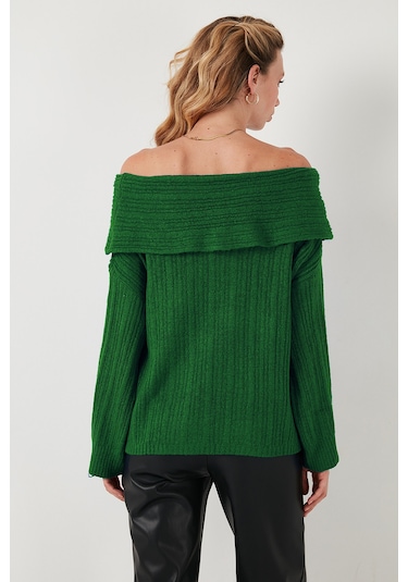 Lela Oversize Fit Madonna Yaka Triko Bayan Kazak 4615216 Benetton