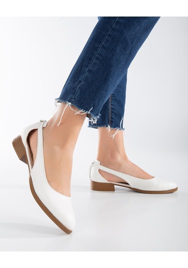 Volpen Cilt Kısa Topuk Ayakkabı Mint Yeşil Beyaz