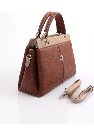 Dgn 1002 Kadin Kolonlu Omuz Ve Kol Çantasi 1002-2611-R1787 Taba - Vizon