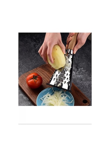 Çelik Lüks Paslanmaz Çelik Konik Rende Bambu Saplı -rnd03 Diğer