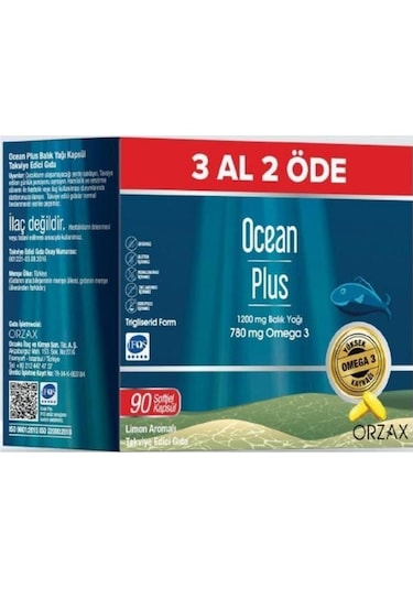 Ocean Plus 1200 Mg Balık Yağı 90 Kapsül