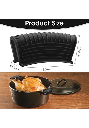 Kalın Silikon Tencere Tutucu Yalıtım Koruyucu Tencere Tutucu Kelepçesi Dökme Demir Tencere Tava Wok El Diğer