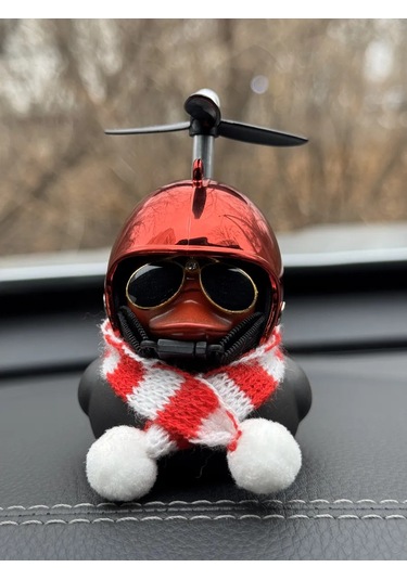 Stikerok Aracın İçinde Kasklı Ve Gözlükleri Olan Ördek 188622061